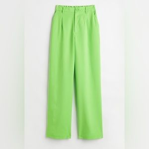 NWT H&M Neon Green loose pants Size 16